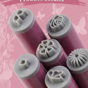Nail Art Flower Magnet Stamp Pen, Double Head Flower Design, Nail Magnet Stick.
