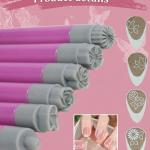 Nail Art Flower Magnet Stamp Pen, Double Head Flower Design, Nail Magnet Stick.