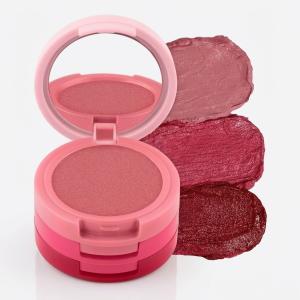 3 in 1 lip and cheek tint cream blush Pink, Peach, Red color matte blusher(Pack of 1).