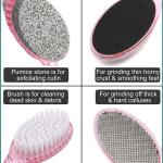 4 In 1 Foot Pedicure Brush Foot File (Multicolor)