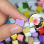 204pcs soft Nail Sponges with 4 Claws Metal Grabber, Mini Nail Sponges with Metal Grabber Pen Nail Brush