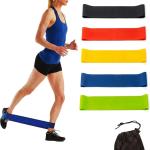 Loop Bands for Fitness, Yoga, Pilates, Legs, Waist, Shoulders, HIPS and Strength Training - Set of 5