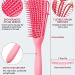 Detangling Brush Multifunctional Octopus Hair Comb Scalp Massager (1 Piece)Pink.