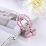 (1 Pair) Magnetic Curtain Tiebacks Curtain Drape Holdbacks Clips Rope.(Pink)