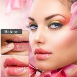 Silicone Lip Brush Lip Applicator with Cap Elastic Silicone Lip Balm (Pink) 2 Piece