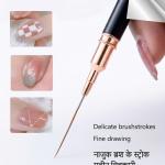 Nails Art Brush Nails Art Liner Brush Practical Nails Brush Nails Dotting Drawing Tool Nails Painting Pen For Salons (Black).
