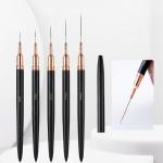 Nails Art Brush Nails Art Liner Brush Practical Nails Brush Nails Dotting Drawing Tool Nails Painting Pen For Salons (Black).