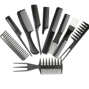 Stylish Women Black Plastic Hair Combs Set (10 Piece).