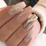 500 Pcs Acrylic Nail Tips, Fake Nails Artificial,  with Box With 5 Nail Glue.