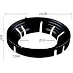 Silver Gas Saver Burner Jali Ring Fire & Windproof (1 Piece) Black