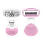 Portable Shaving ladie Razor Kit with 3 Blades, Multicolor 1 Piece