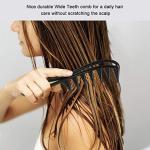 Wide Spacing Teeth Comb for Men's (Black) (Piece 2)