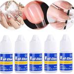 500 Pcs Acrylic Nail Tips, Fake Nails Artificial,  with Box With 5 Nail Glue.