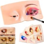 Makeup Practice Face Board Silicon Eye practice dummy (Pack of 1).