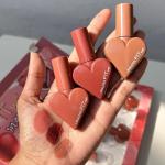 Korean heart Shape Lip-Gloss lipstick (Pack of 1) Multicolor.