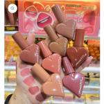 Korean heart Shape Lip-Gloss lipstick (Pack of 1) Multicolor.