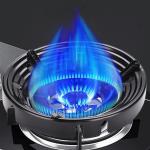 Silver Gas Saver Burner Jali Ring Fire & Windproof (1 Piece) Black
