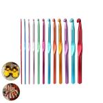 Aluminum Metal Crochet Hooks Set Pack of 10( Multicolor).