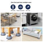 Machine Anti Vibration Pad with Suction Cup Feet, Anti Walk Pads( Pack of 4).