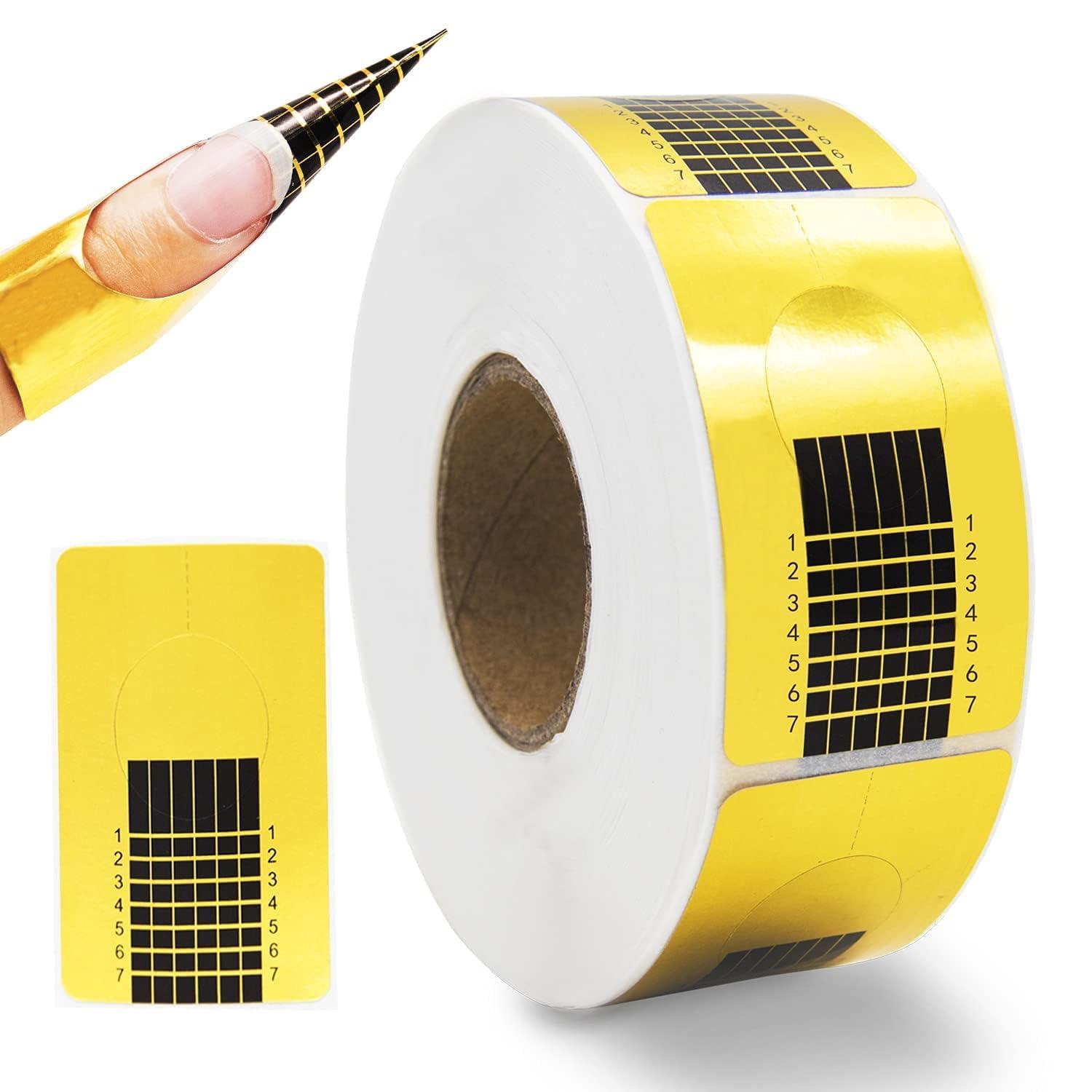Poly Nail Gel Nail Forms Nail Extension Tips Guide Paper( 100 Sticker Roll) Pack of 1