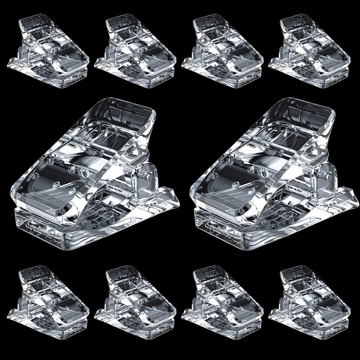 Clips for Poly gel, Nail Extension Gel Quick Building Nail Tips Clip (pack of 10).