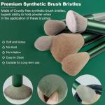 Professional 13pcs Makeup Brushes (Green).