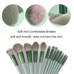 Professional 13pcs Makeup Brushes (Green).