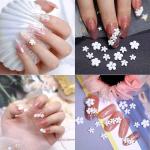 7 in 1  Flowers Nail Charms Chrysanthemum Nail Art Stud Rhinestones Crystal Sequins 3D Colorful s for Women(1 Box)