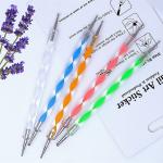 15 pcs Nail Art Brushes Kit (Pink) with 5 pcs Nail Dotting Pens, Multicolor.