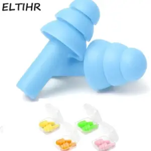5 pair Earplugs for Sleeping, Noise Cancelling Sound Blocking Ear Plugs  Silicone