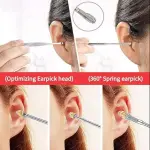 6Pcs Ear Pick Earwax Removal Kit and 4Pcs Blackhead Needle kit Ear Cleansing Tool Set