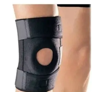 Sports KNEE CAP SUPPORT BELT FOR MEN AND WOMEN ( 1 Pair) Black.