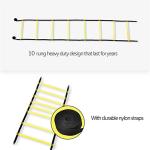 Speed Agility Ladder, Fixed Foldable Fitness Training Ladder(Pack of 1 ) Multicolor.