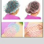 4 Pcs Waterproof Head Covers Hotel Hair Spa Dye Women Salon Shower Caps, Multi-design
