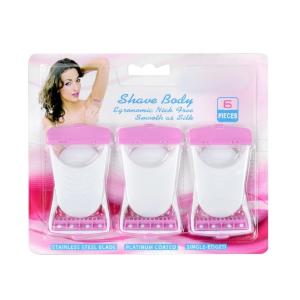 Women's Disposable Plastic Hair Razor & Bikini Shaving Razor For Women-( 6 Piece Set).
