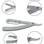 Stainless Steel Straight Edge Barber Razor Folding Shaving Shaver Without Blade for Men, Men (Pack of 1).