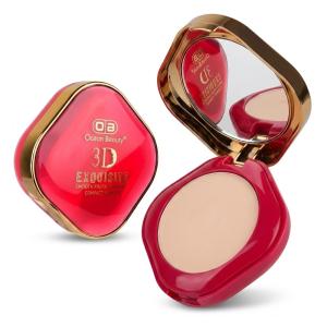 OCEAN BEAUTY 3D Exquisite Waterproof Makeup Setting 2in1 Oil Control Loose Compact Powder (Nude Beige, 20 g)