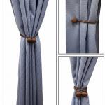 2 Pair Magnetic Curtain Tiebacks. (Brown)