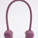(1 Pair) Curtain Tiebacks Curtain Drape Hold backs Clips Rope Holder Tie Back for Home Bedroom Office (Purple).