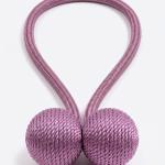 (1 Pair) Curtain Tiebacks Curtain Drape Hold backs Clips Rope Holder Tie Back for Home Bedroom Office (Purple).