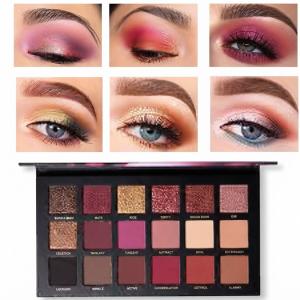 Professional 18 Color Eyeshadow Plate Pack Of ) Multicolor.