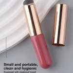 Silicone Lip Brush with Cover Lipstick Makeup Brushes Women (Pack of 1).Rose Pink