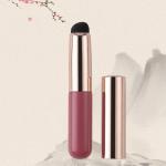 Silicone Lip Brush with Cover Lipstick Makeup Brushes Women (Pack of 1).Rose Pink