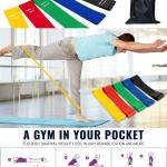 Loop Bands for Fitness, Yoga, Pilates, Legs, Waist, Shoulders, HIPS and Strength Training - Set of 5