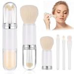 Makeup Brush Set 4 in 1 Portable Travel Blending Powder Foundation Brush