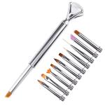 10 PICS Diamond Head Art Pen Brush Manicure Tool