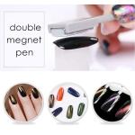 3D DOUBLE HEAD FLOWER DESIGN NAIL MAGNET PENS (PACK OF 2)