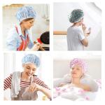 Waterproof Reusable Bathroom Shower Caps (Pack of 4)