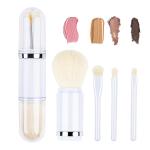 Makeup Brush Set 4 in 1 Portable Travel Blending Powder Foundation Brush