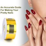 100 PICS Nail Extension Golden Stencils